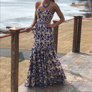 Jovani strapless mermaid dress